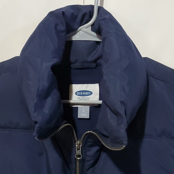 Old Navy Puffy Vest Navy Blue Large - Picture 2 of 9